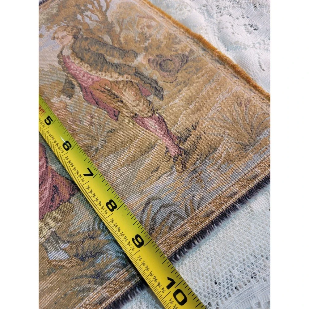VINTAGE MADE IN FRANCE COURTING LOVE SCENE TAPESTRIES